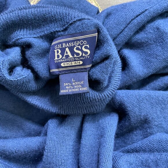 Bass Sweater Wool Blend Vintage Blue Men's (L) - Picture 5 of 8